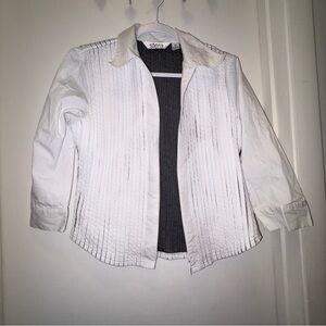 Stera Women's White Pleated Top